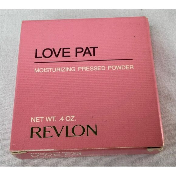 Vtg Revlon Love Pat Moisturizing Pressed Powder W/ Puff 4 Oz Translucent Natural - Picture 5 of 8
